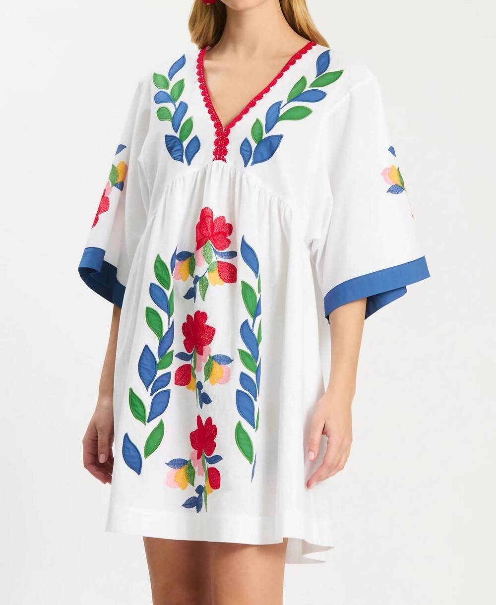 NEW TYLER BOE naomi applique dress in multicolor